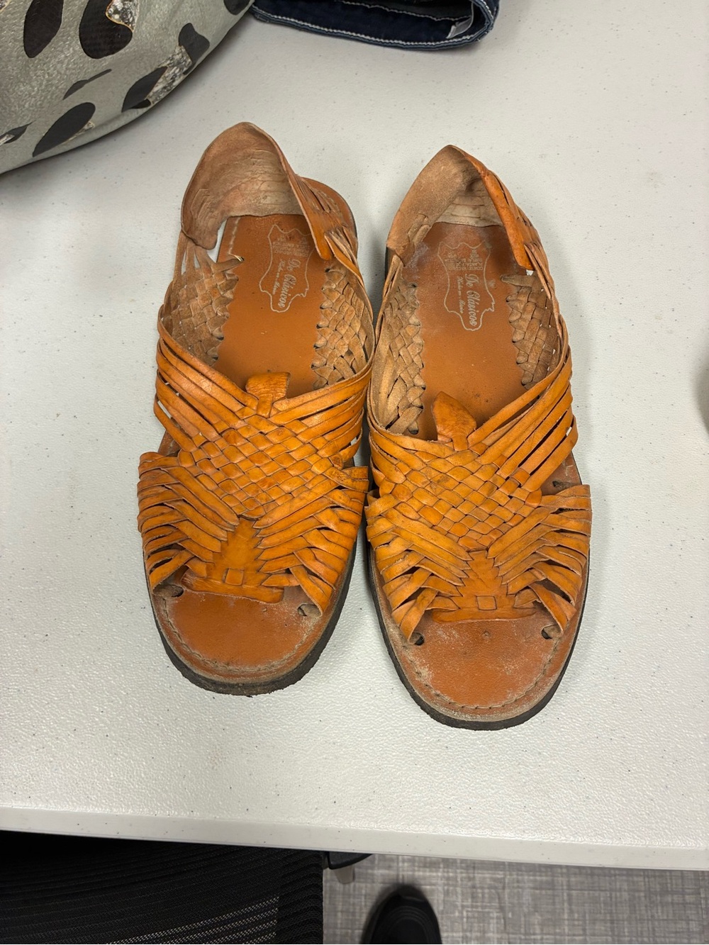 Woven Leather Huarache Moccasins in Orange - mens Casual Slip-Ons